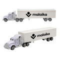 White Die Cast Tractor Trailer (7.5")